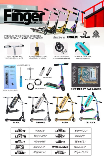 Finger koloběžka Blunt AOS V6 Gold